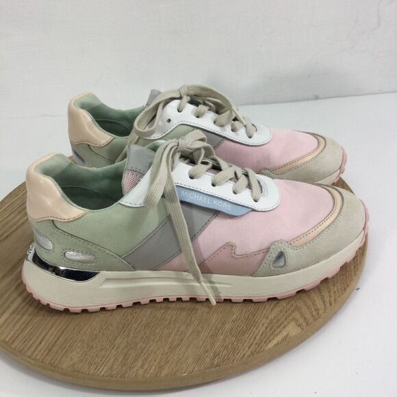 Michael Kors Womens Monroe Trainer Bae Canvas Suede Sneaker Shoes Multi Size 6.5 - Picture 3 of 15